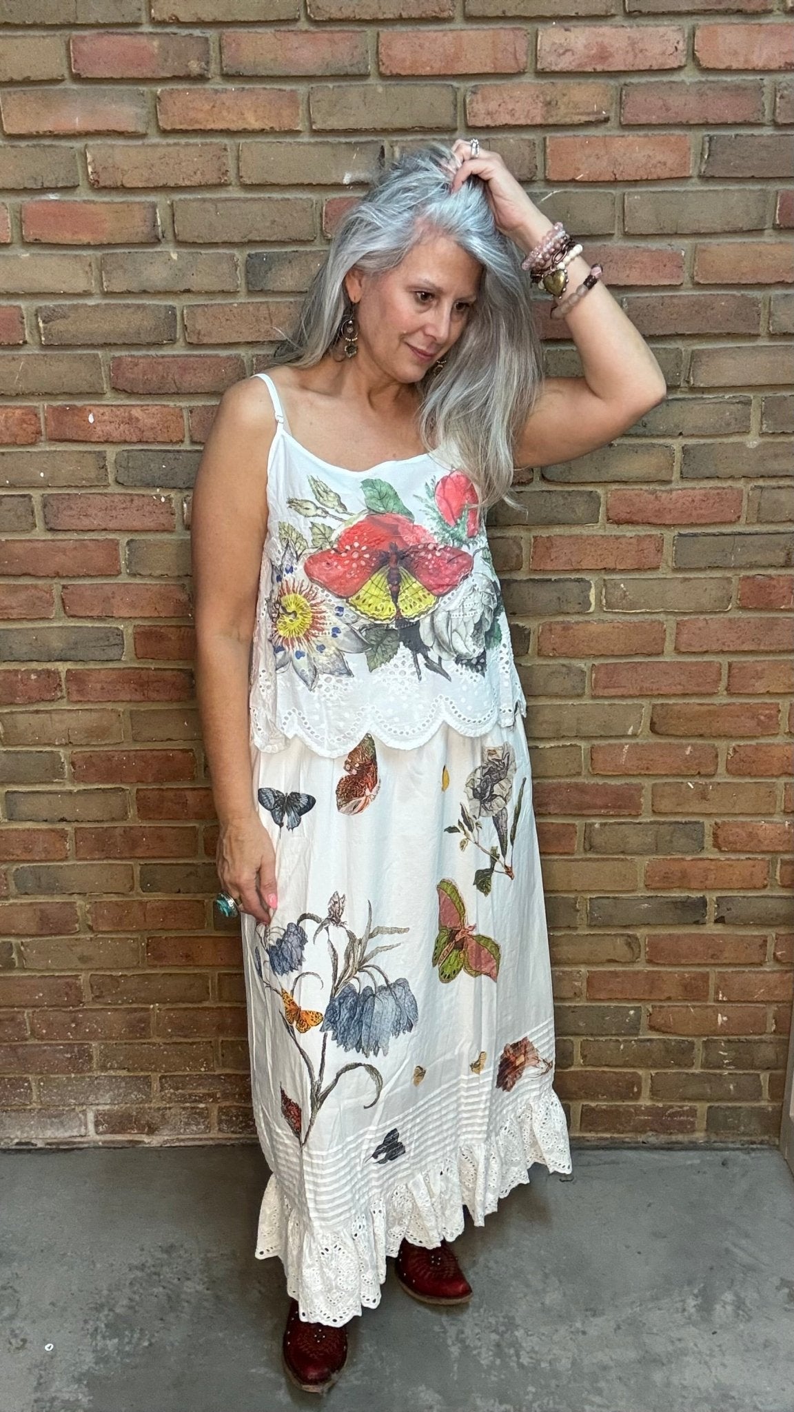 Butterfly and Flower Dress - Vintage Vault Boutique