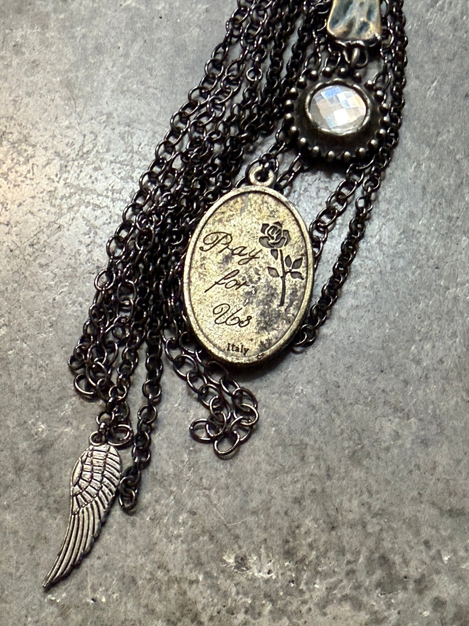 Pray for Us Necklace - Vintage Vault Boutique