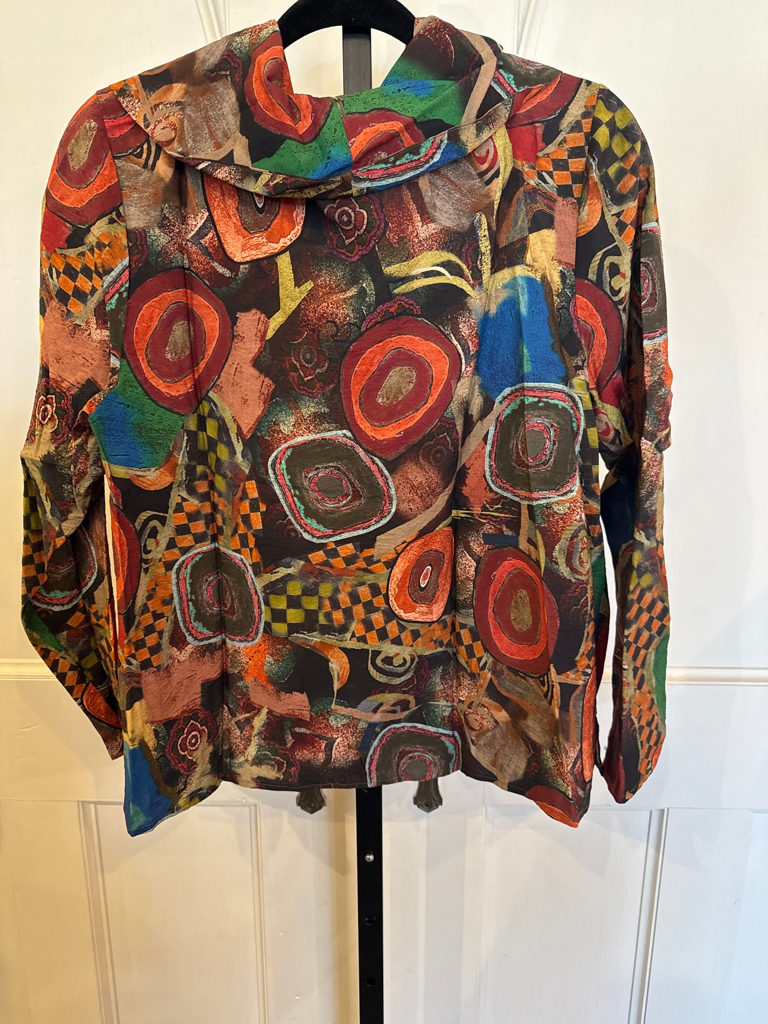 Printed Cowl Neck Top