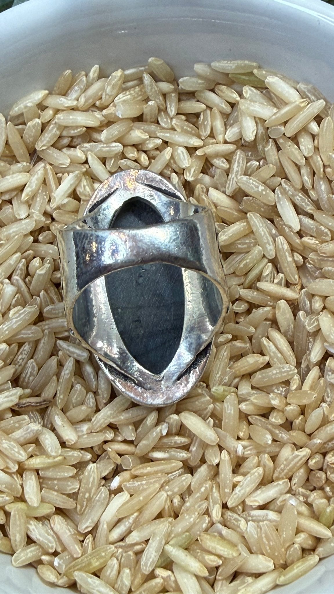 Oval Labradorite Ring - Vintage Vault Boutique