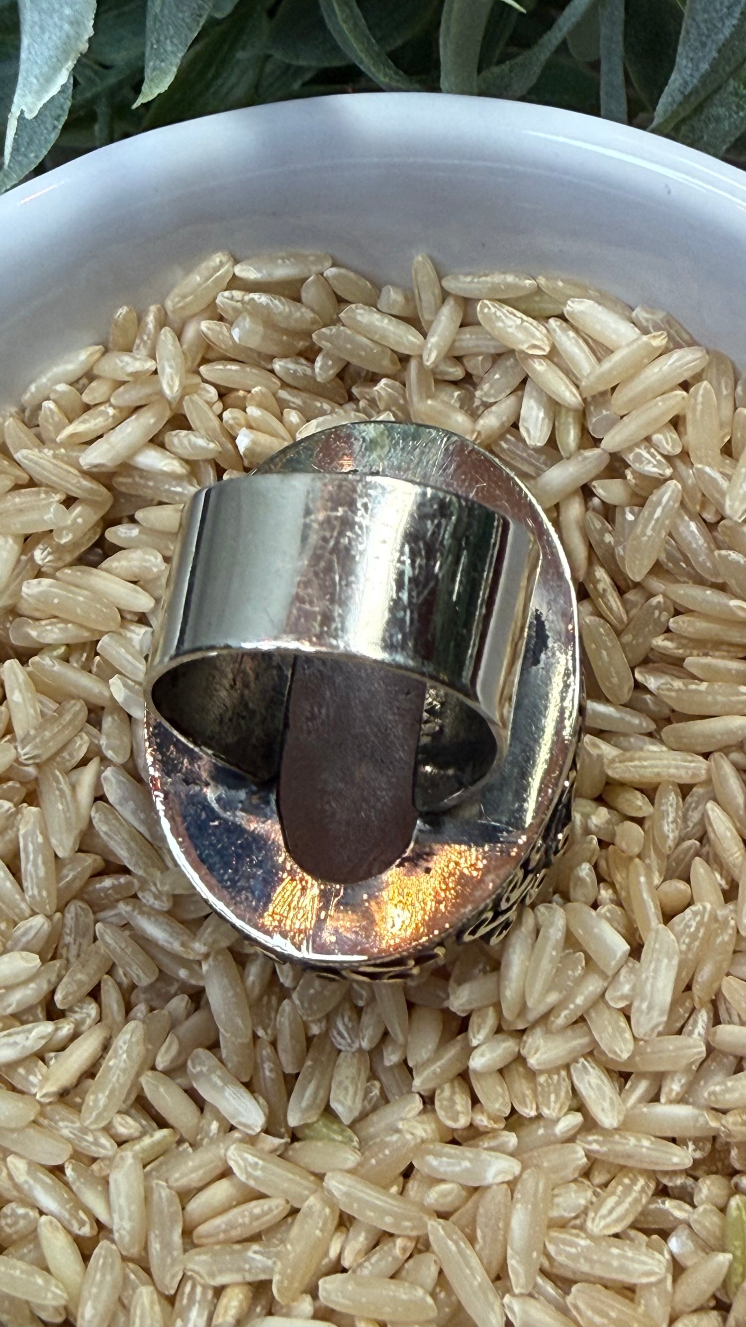 Smokey Quartz Pink Oval Ring