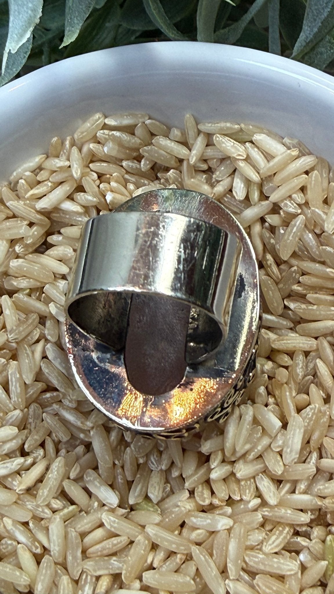 Smokey Quartz Pink Oval Ring - Vintage Vault Boutique