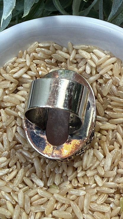 Smokey Quartz Pink Oval Ring