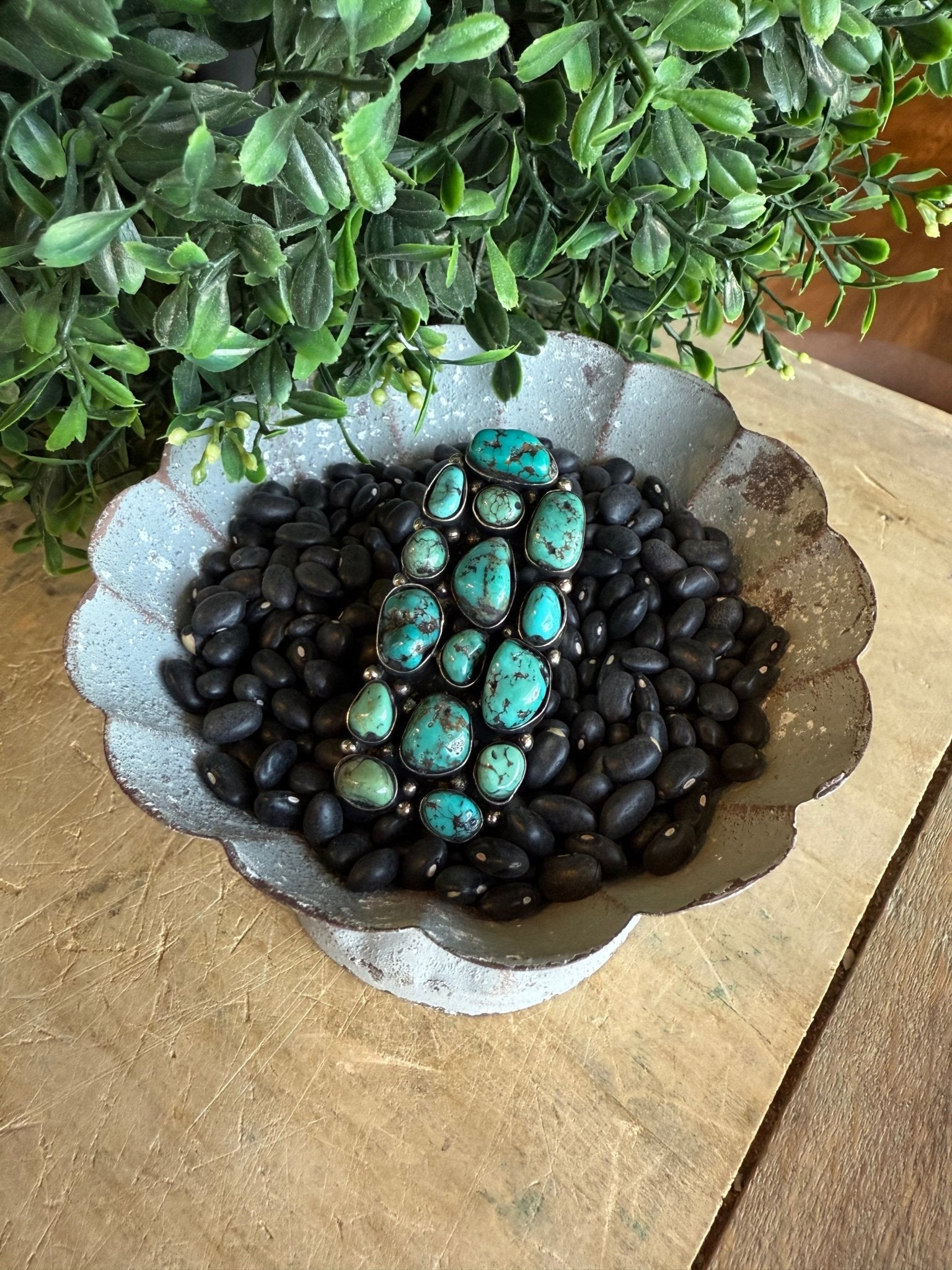 Turquoise Cluster Ring - Vintage Vault Boutique