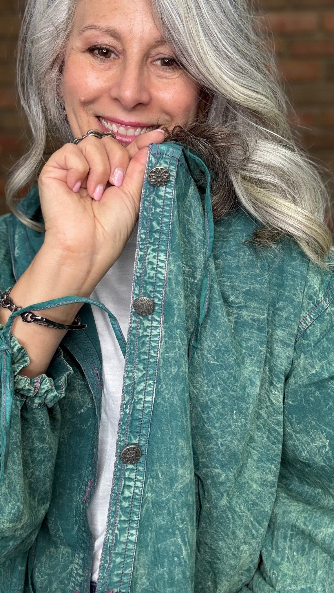 Teal Hoodie Wind Jacket - Vintage Vault Boutique