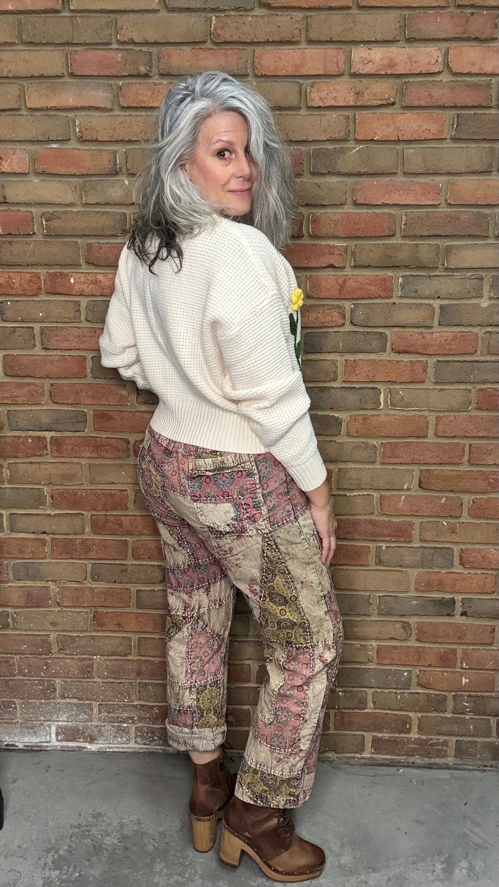 Embroidery Flower Garden Sweater