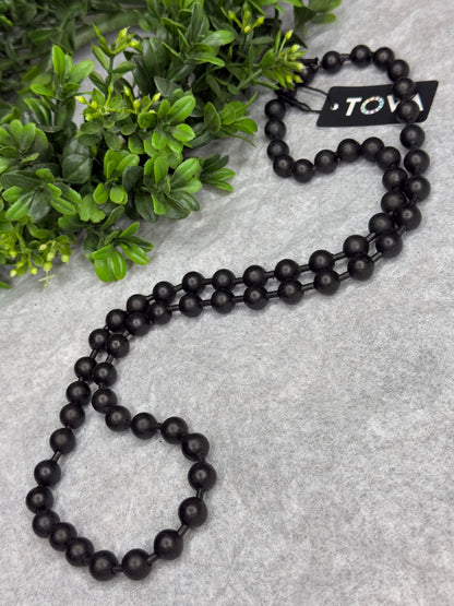 Radmilla Long Necklace in Smutt