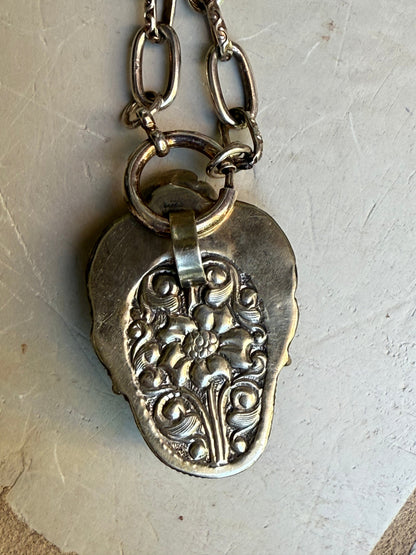 EKD Labradorite Skull Necklace