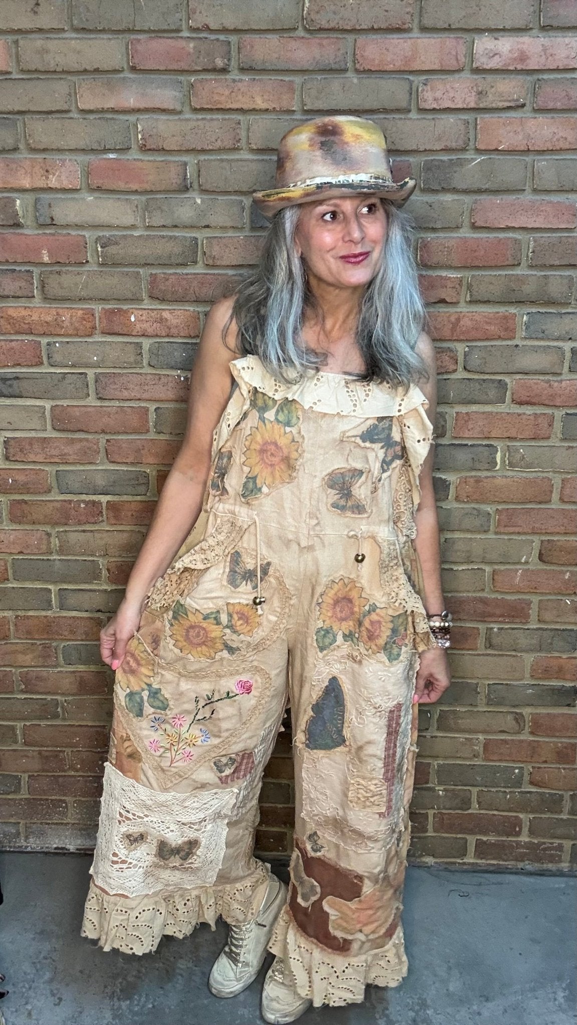 Floral Meadows Overalls - Vintage Vault Boutique