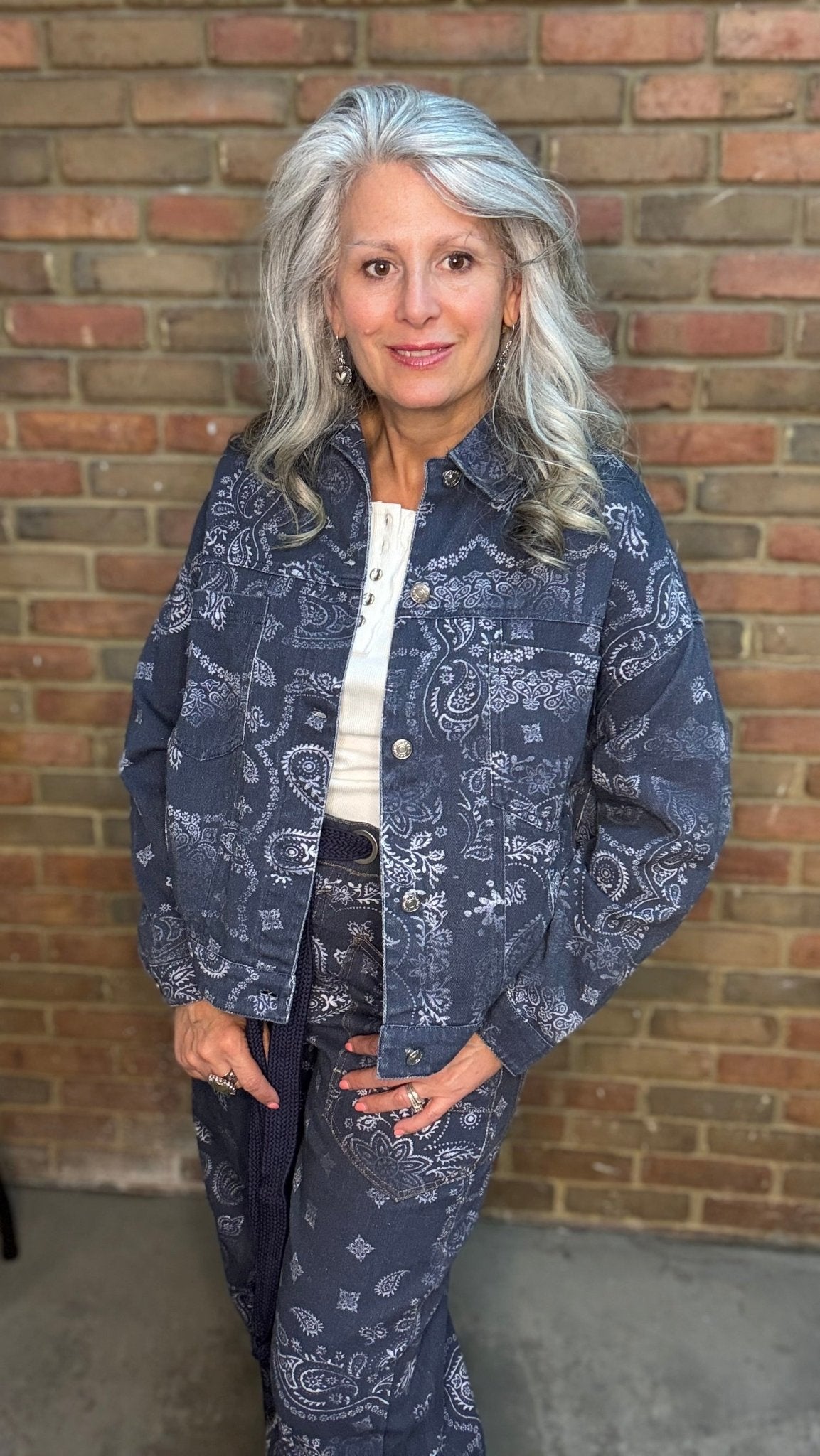 Mineral Washed Bandana Jacket - Vintage Vault Boutique