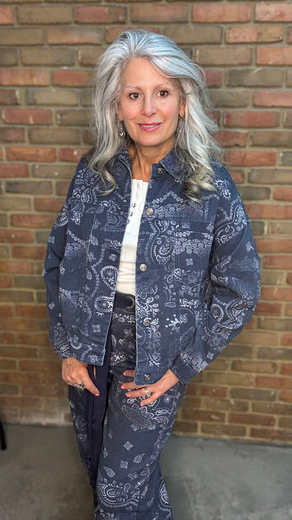 Mineral Washed Bandana Jacket