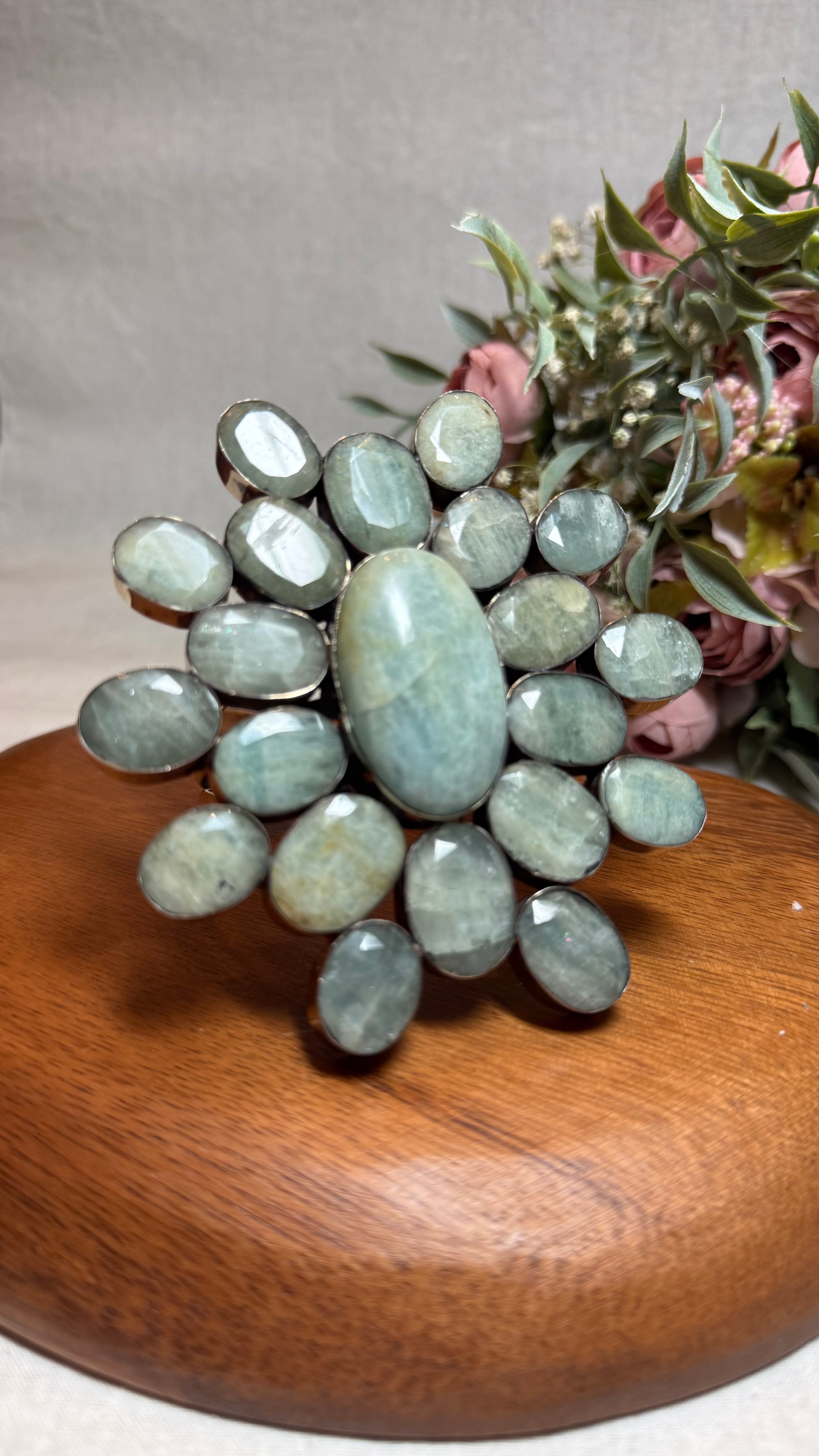 Large Aquamarine Cuff