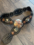 Copper Star Leather Belt - Black - Vintage Vault Boutique