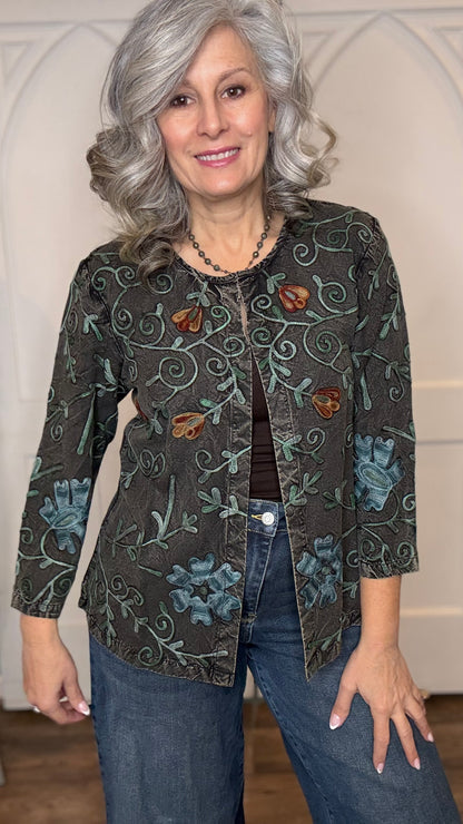 Nancy Embroidery Cardigan
