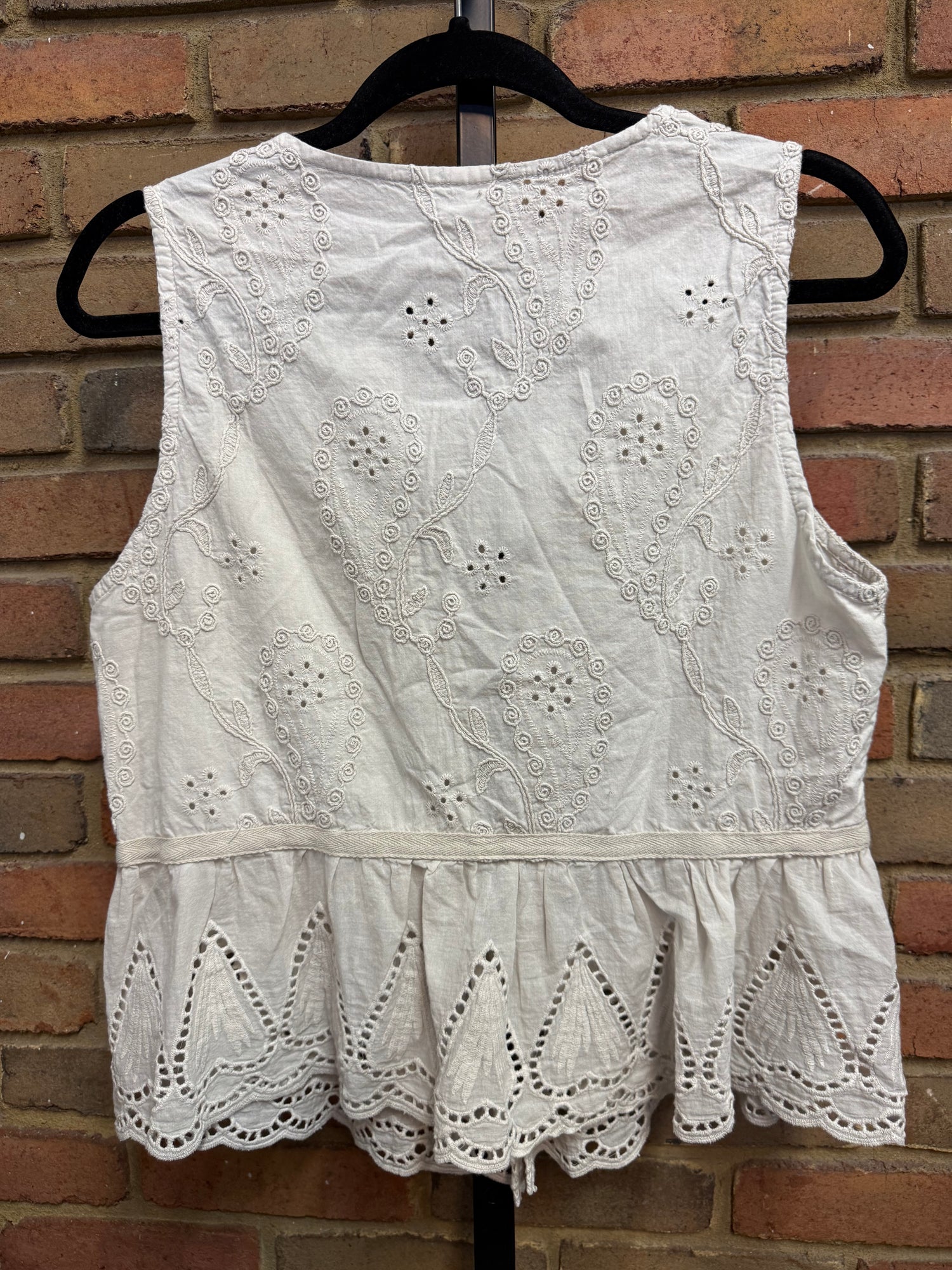 Eyelet Tie Front Vest
