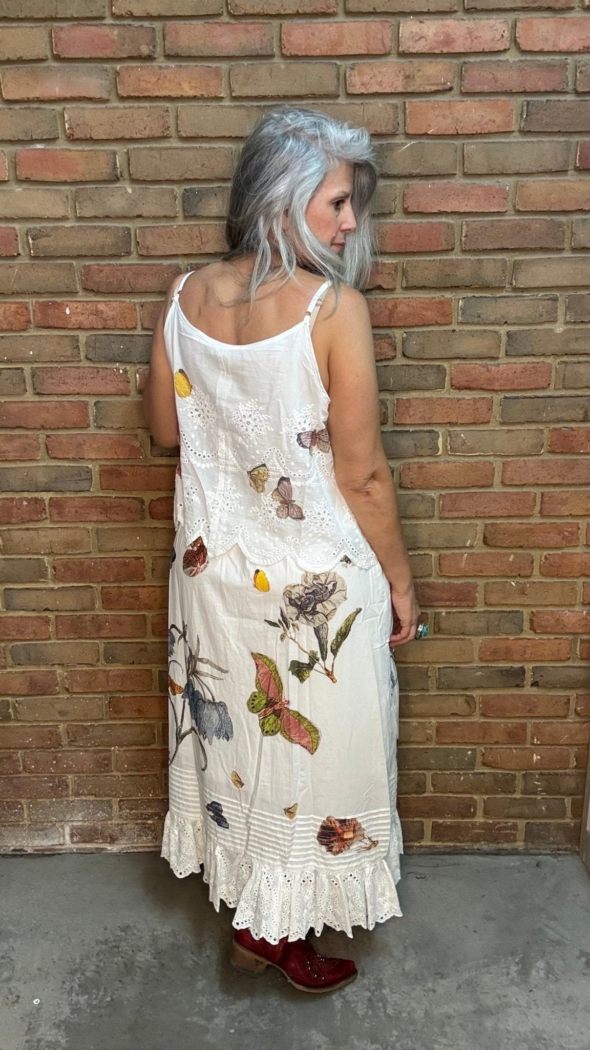 Butterfly and Flower Dress - Vintage Vault Boutique