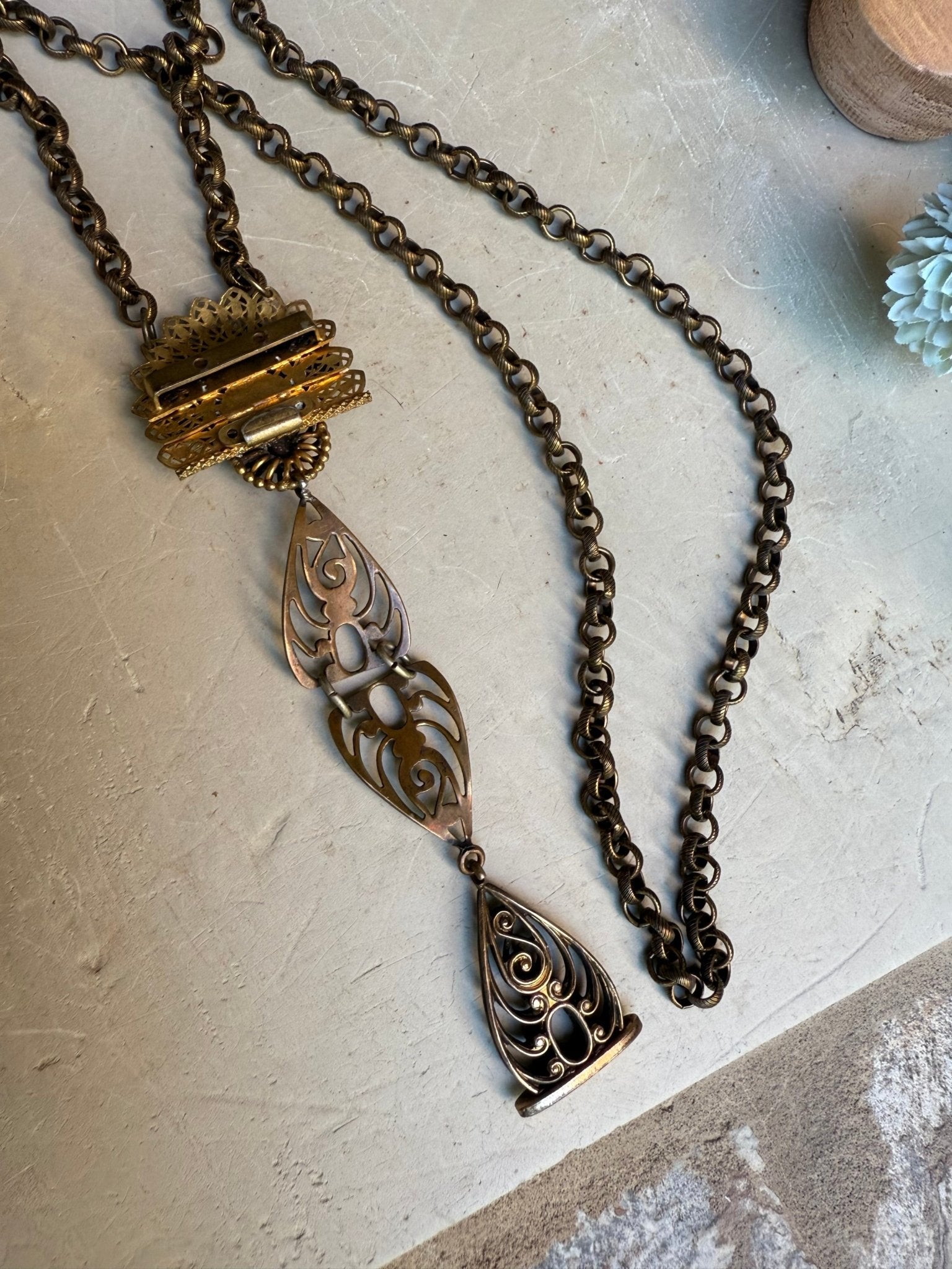 EKD Deco Watch Bob Necklace - Vintage Vault Boutique