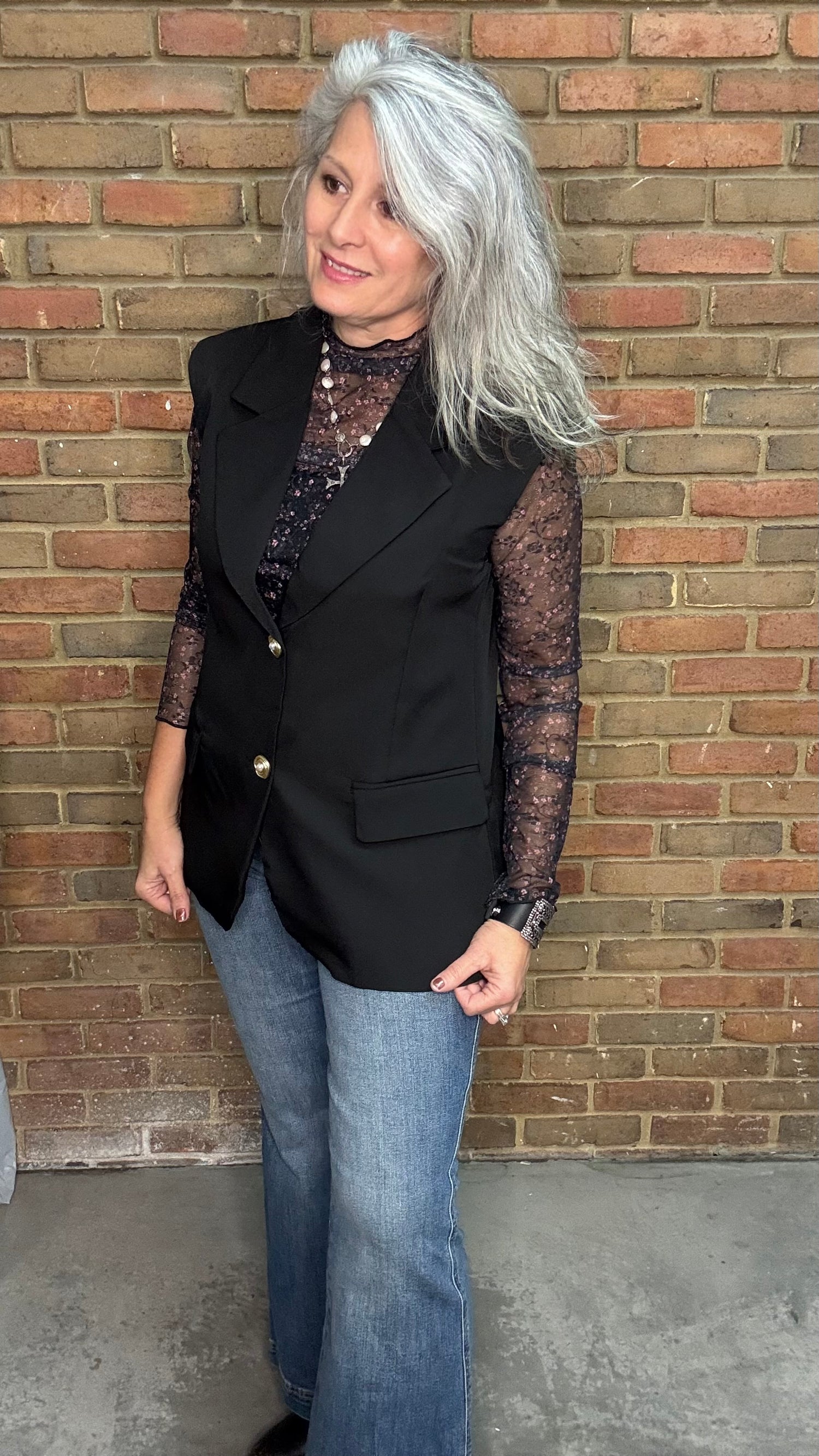 Collared Button Down Vest