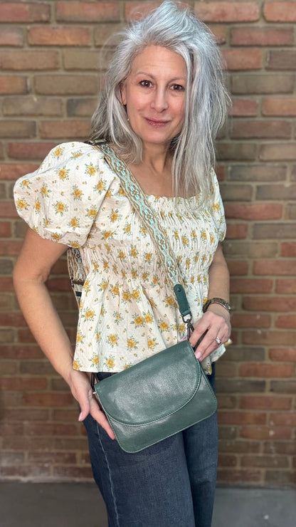 Leather Crossbody Card Purse - Vintage Vault Boutique