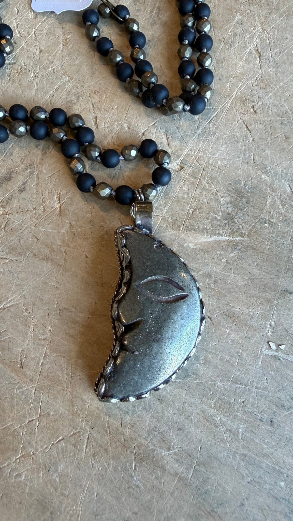Pyrite Moon-Black/Gold - Vintage Vault Boutique