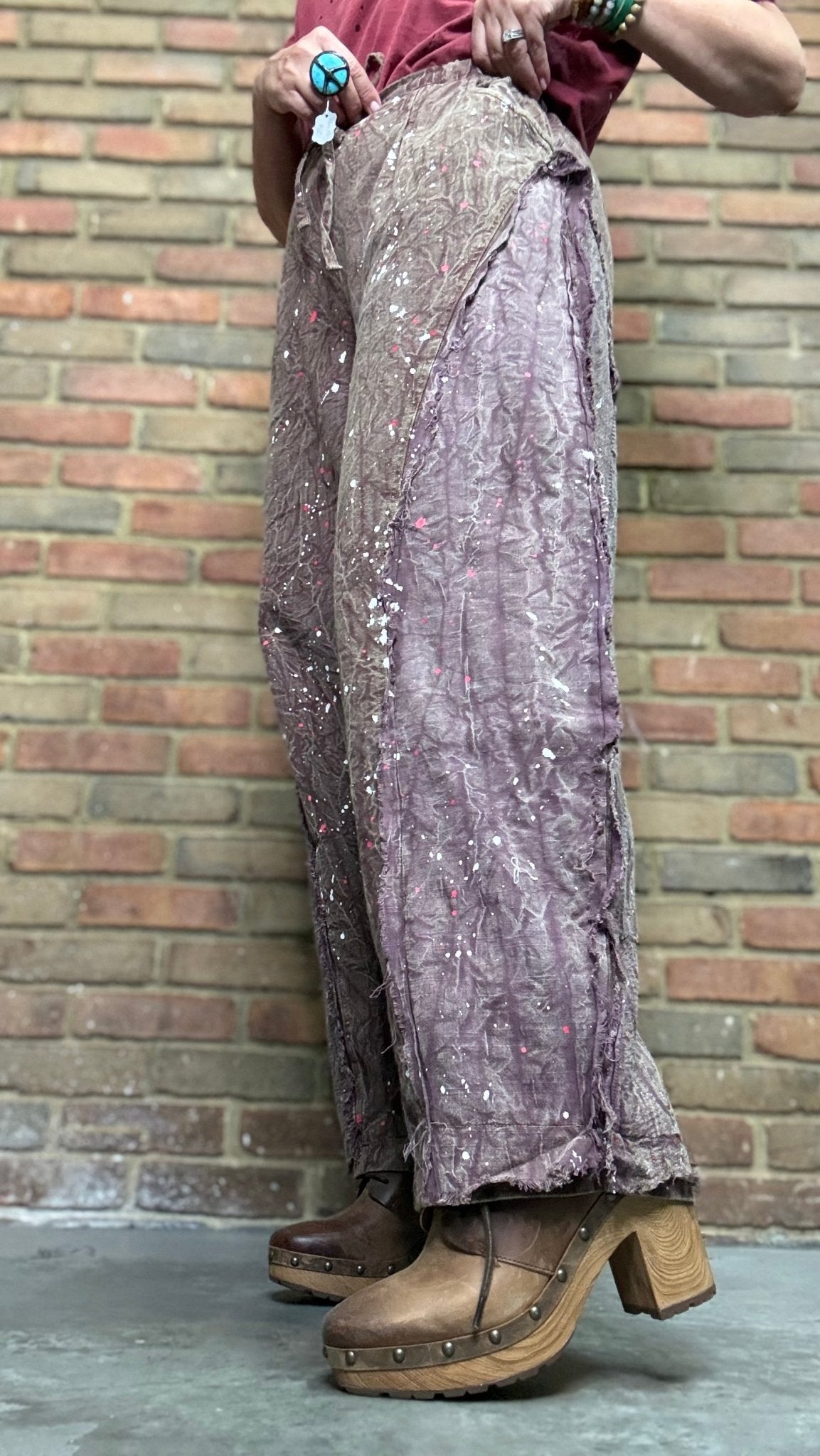 Taking Sides Pants - Sunset - Vintage Vault Boutique