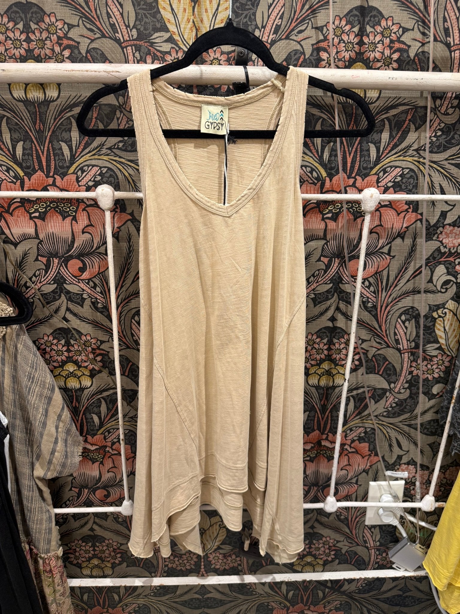 Beyond The Moon Tank - Oatmeal - Vintage Vault Boutique