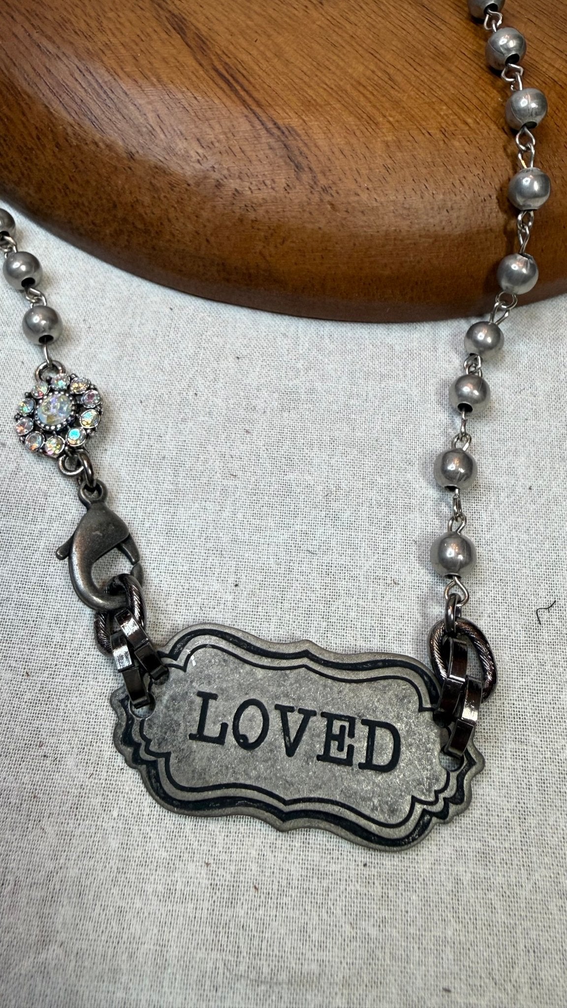 Loved Vintage Stamped Bar Necklace - Vintage Vault Boutique