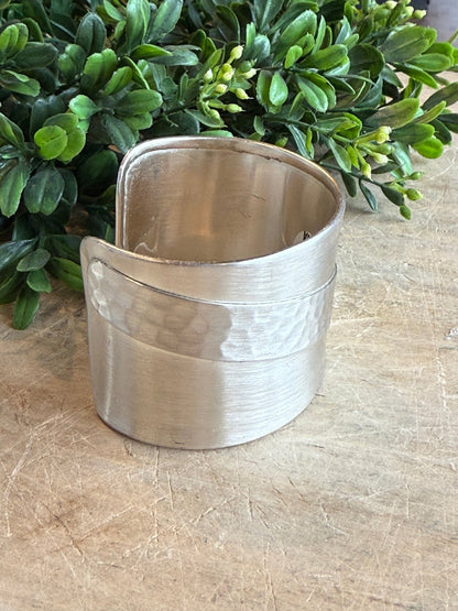 Hammered Silver Detail Cuff - Vintage Vault Boutique