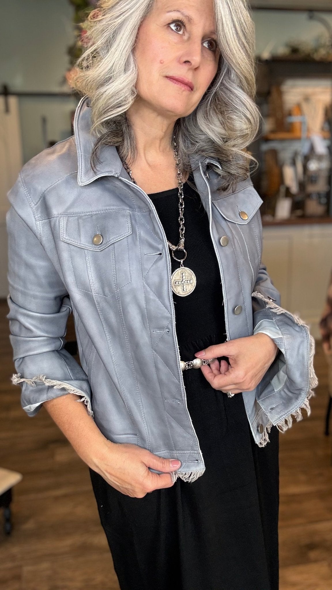 ALEXA PATINA LEATHER - Vintage Vault Boutique