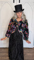 Black Velvet Crop Jacket - Vintage Vault Boutique