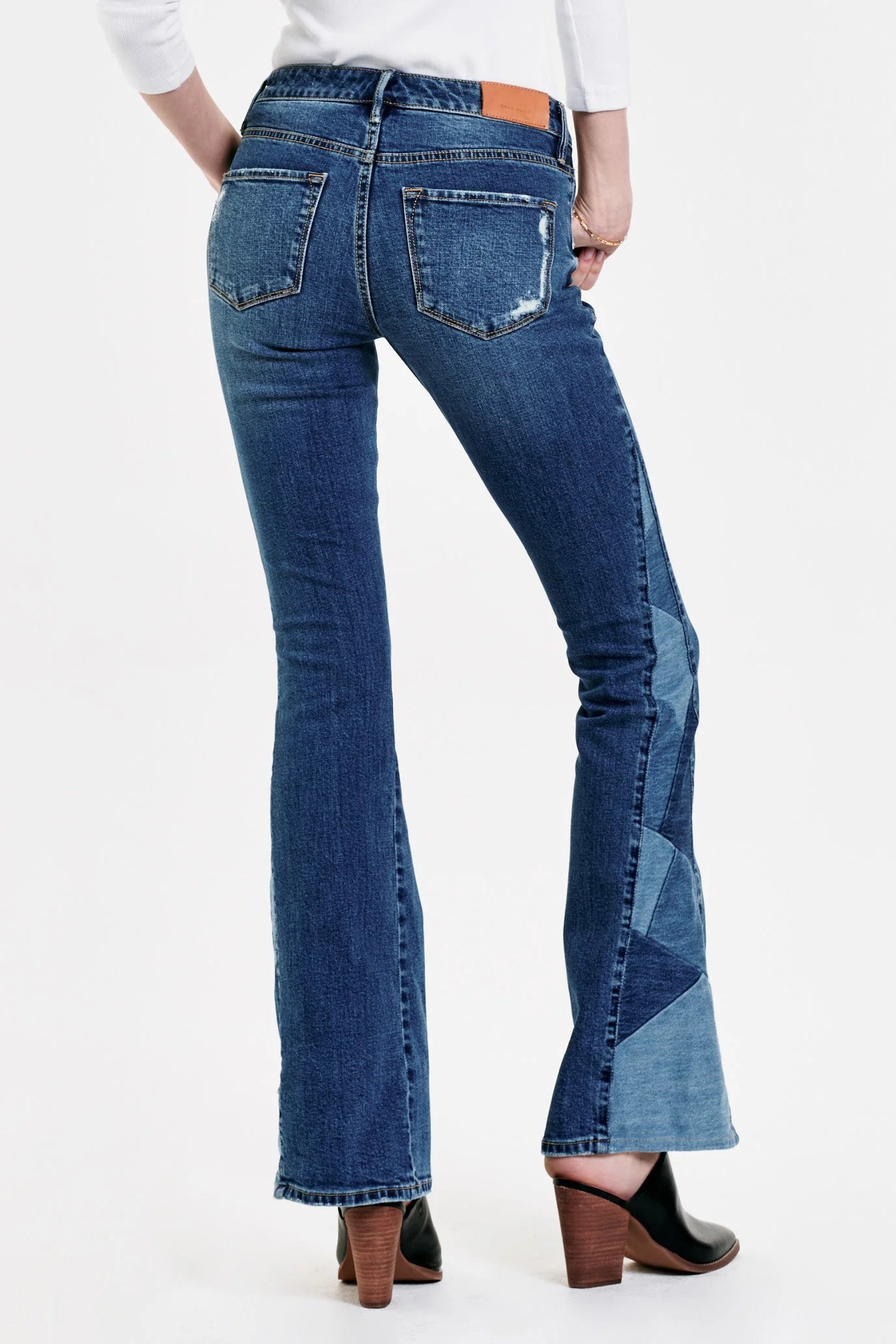 ROSA High Rise Patch Flare Jean 