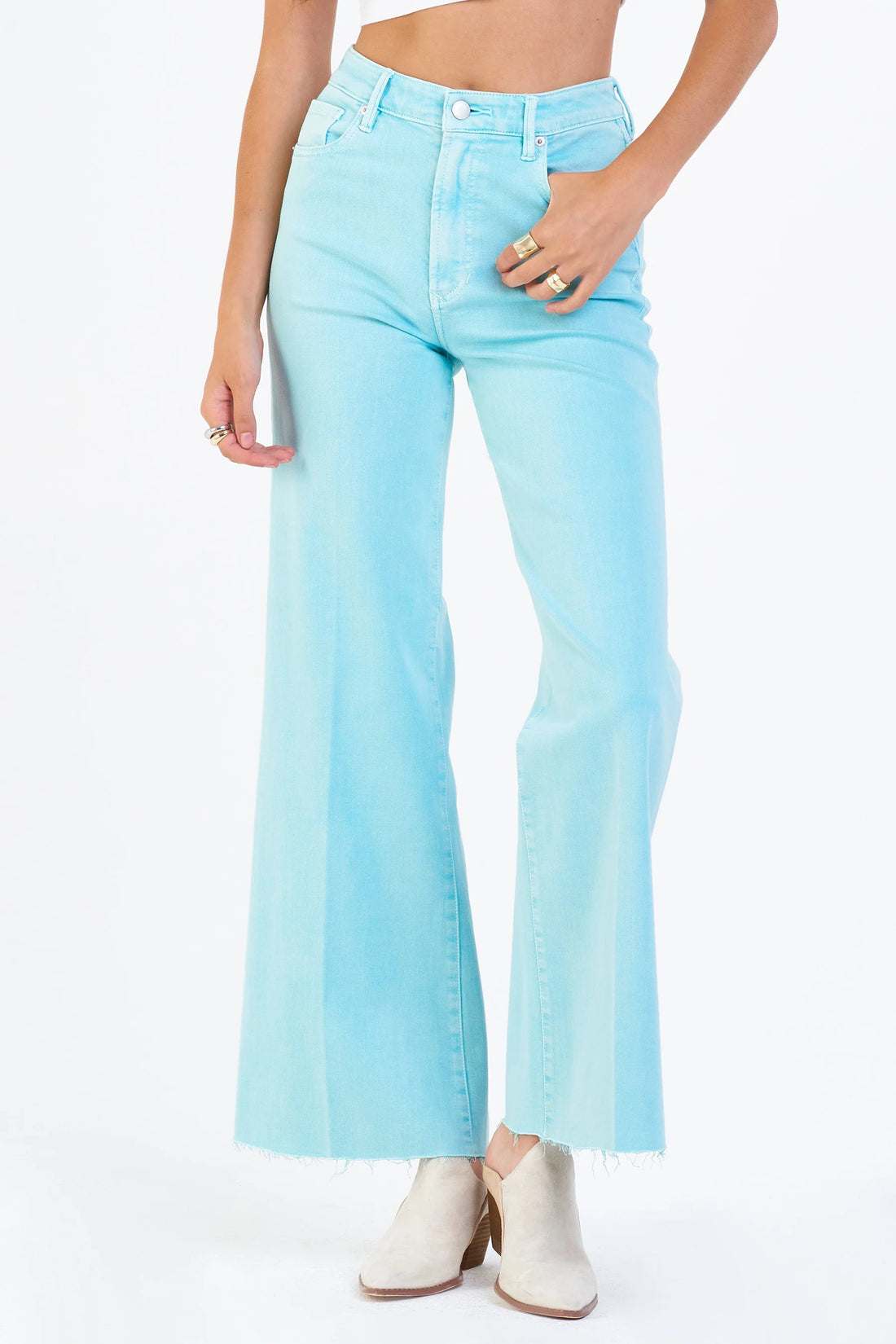 FIONA Super High Rise Wide Leg Jean in Paradise Sz 28 &amp; 33