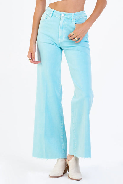 FIONA Super High Rise Wide Leg Jean in Paradise Sz 28 &amp; 33