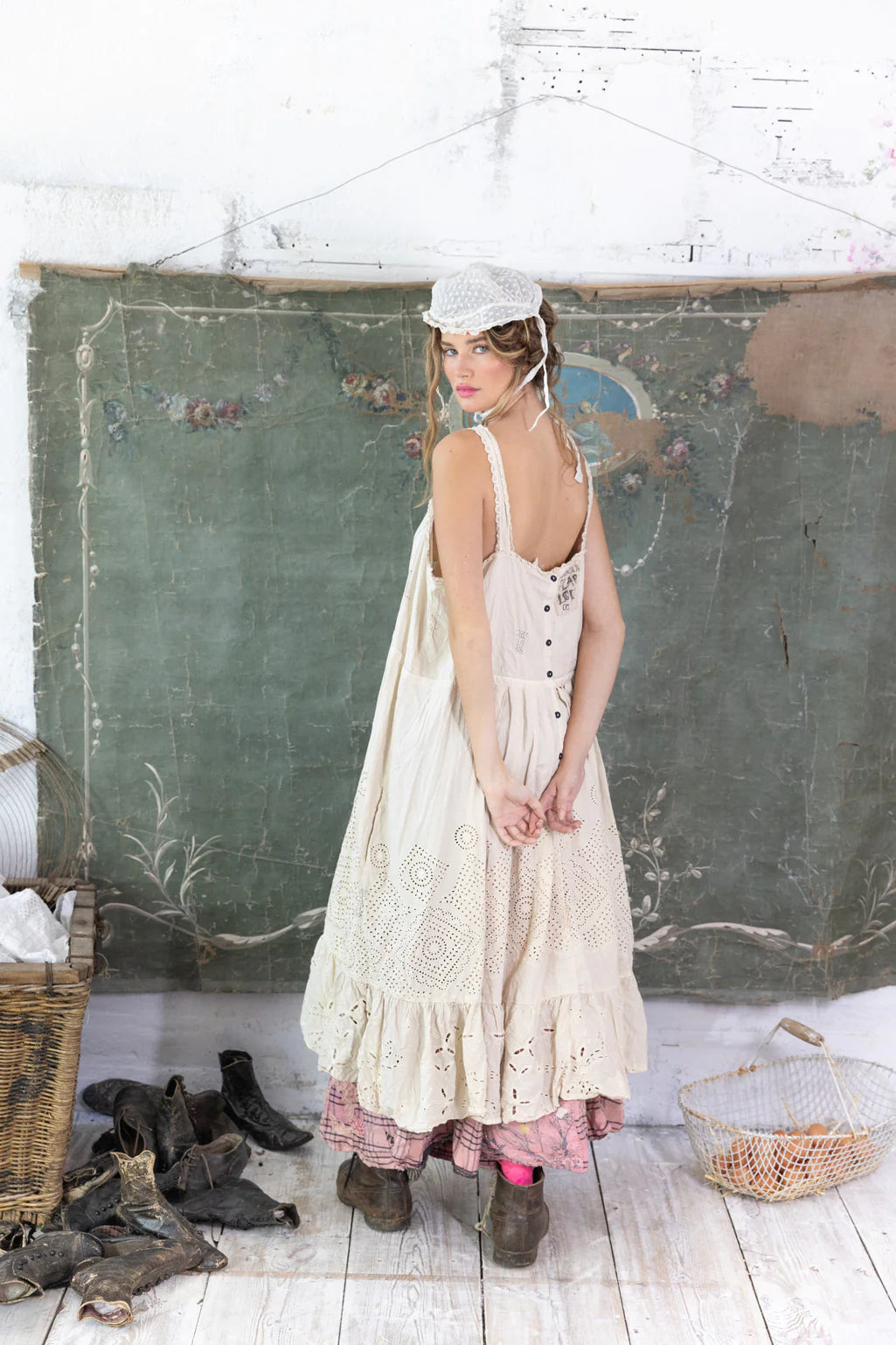 Dress 956 Eyelet Tevy Peace Tank Moonlight