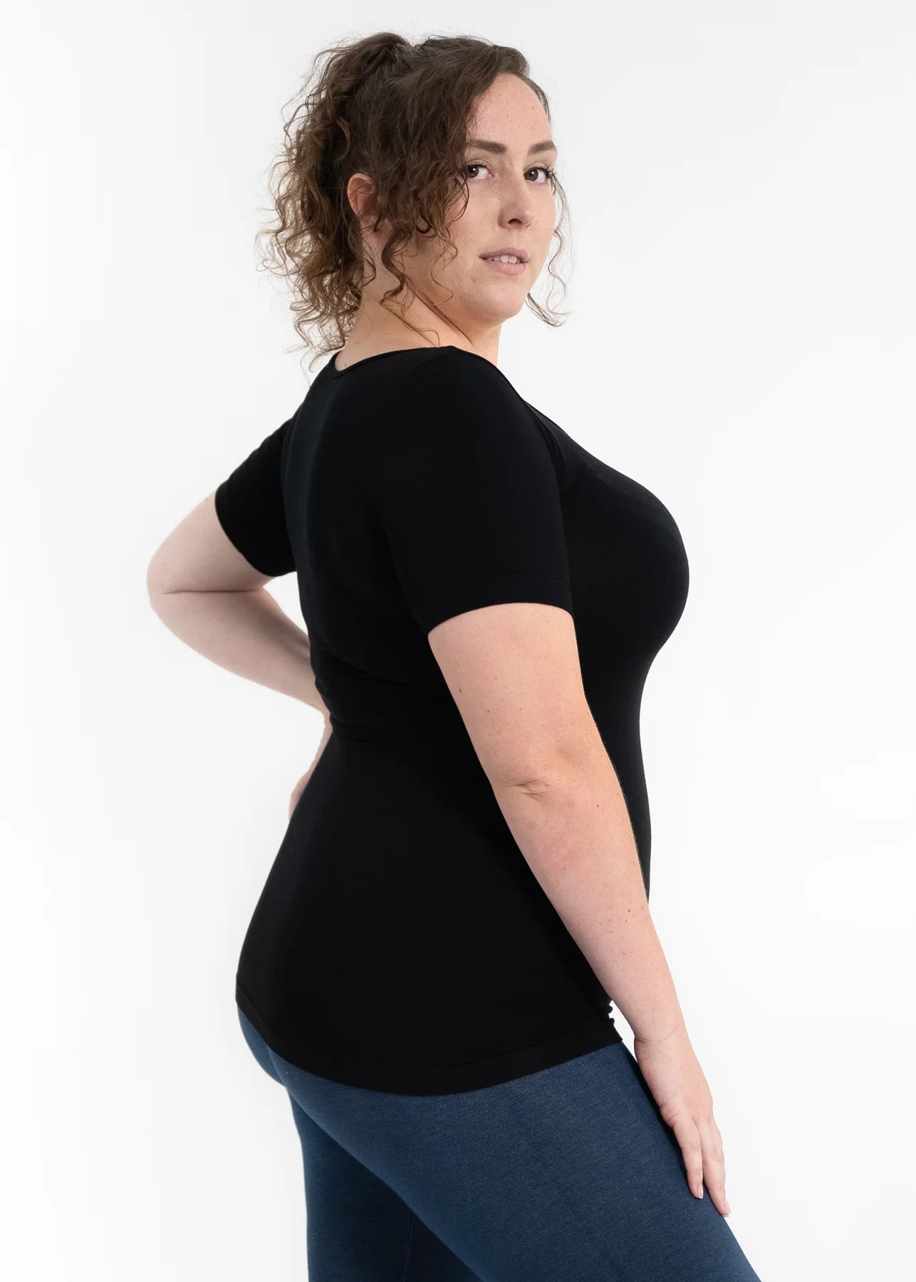 Short Sleeve Basic Top - Vintage Vault Boutique