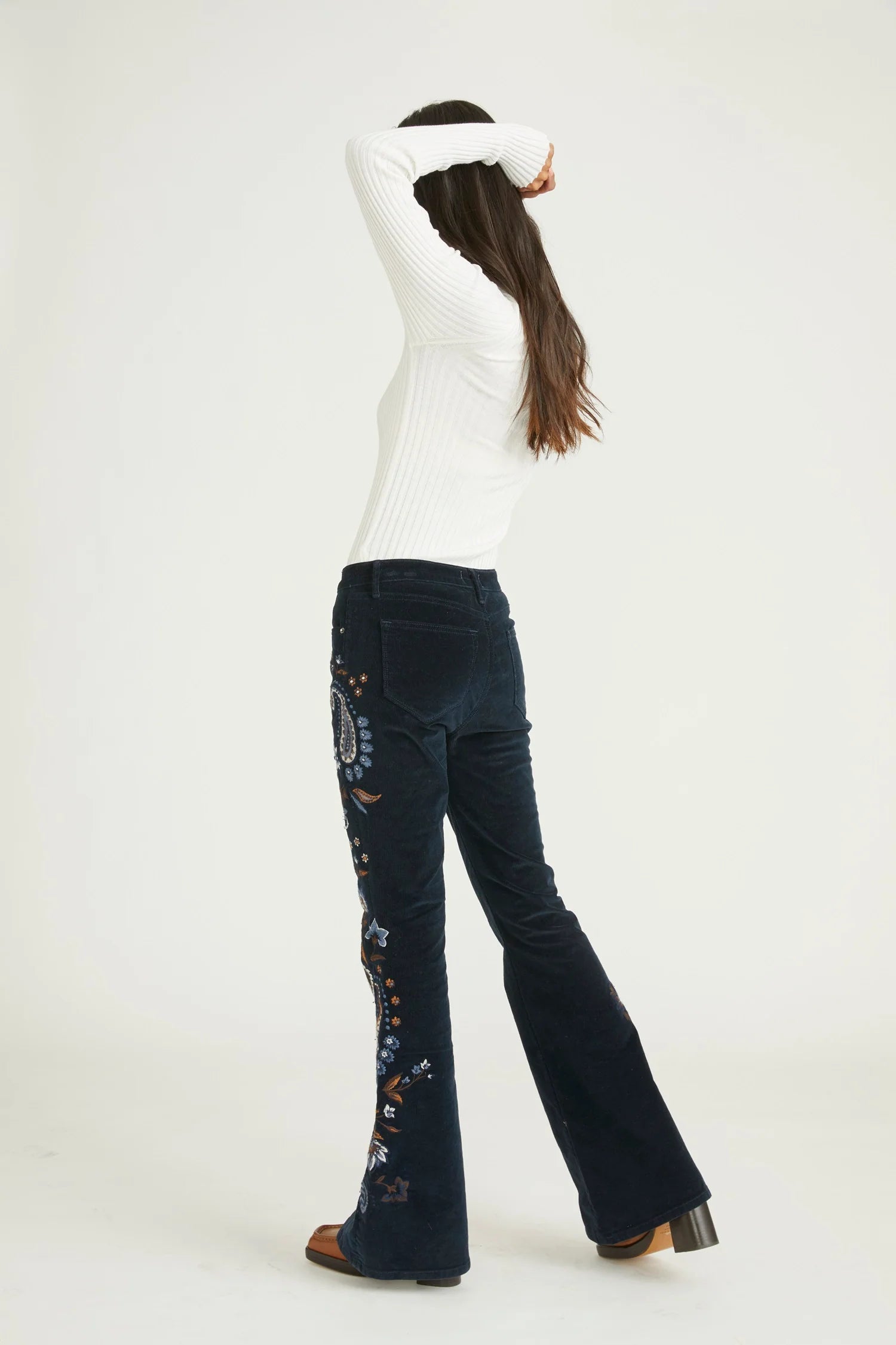 Farrah Paisley Flare Jean