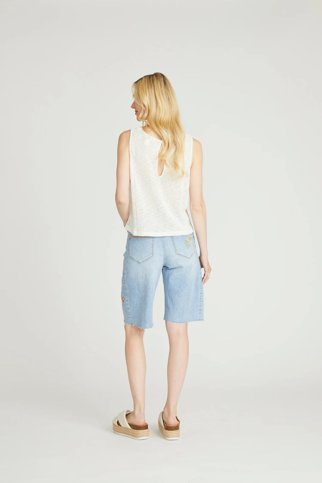 Hibiscus Denim Jorts