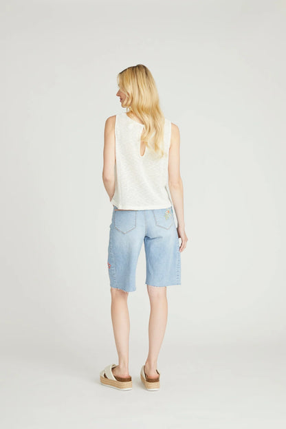 Hibiscus Denim Jorts