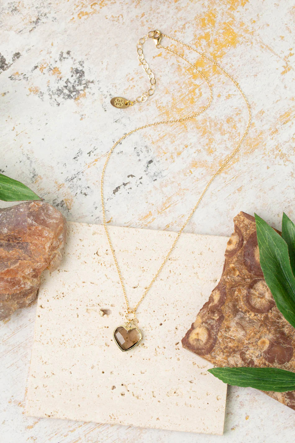 Desert Sunset Smokey Quartz Simple Necklace N001