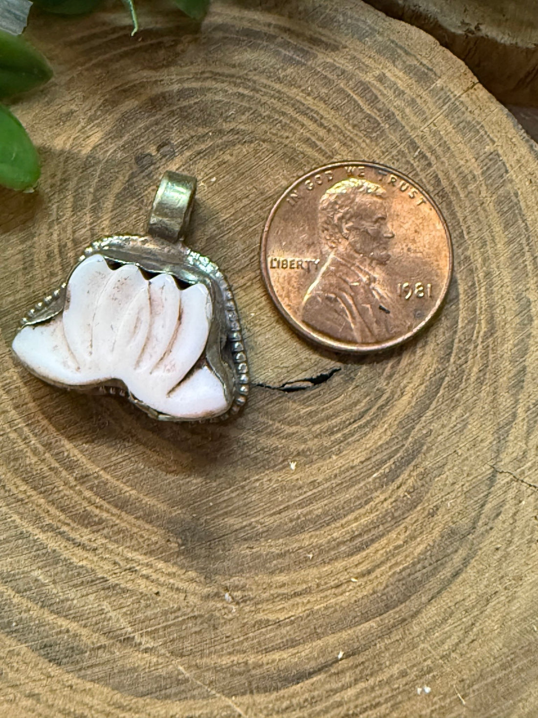 Small Pink Lotus Tibetan Pendant - Vintage Vault Boutique