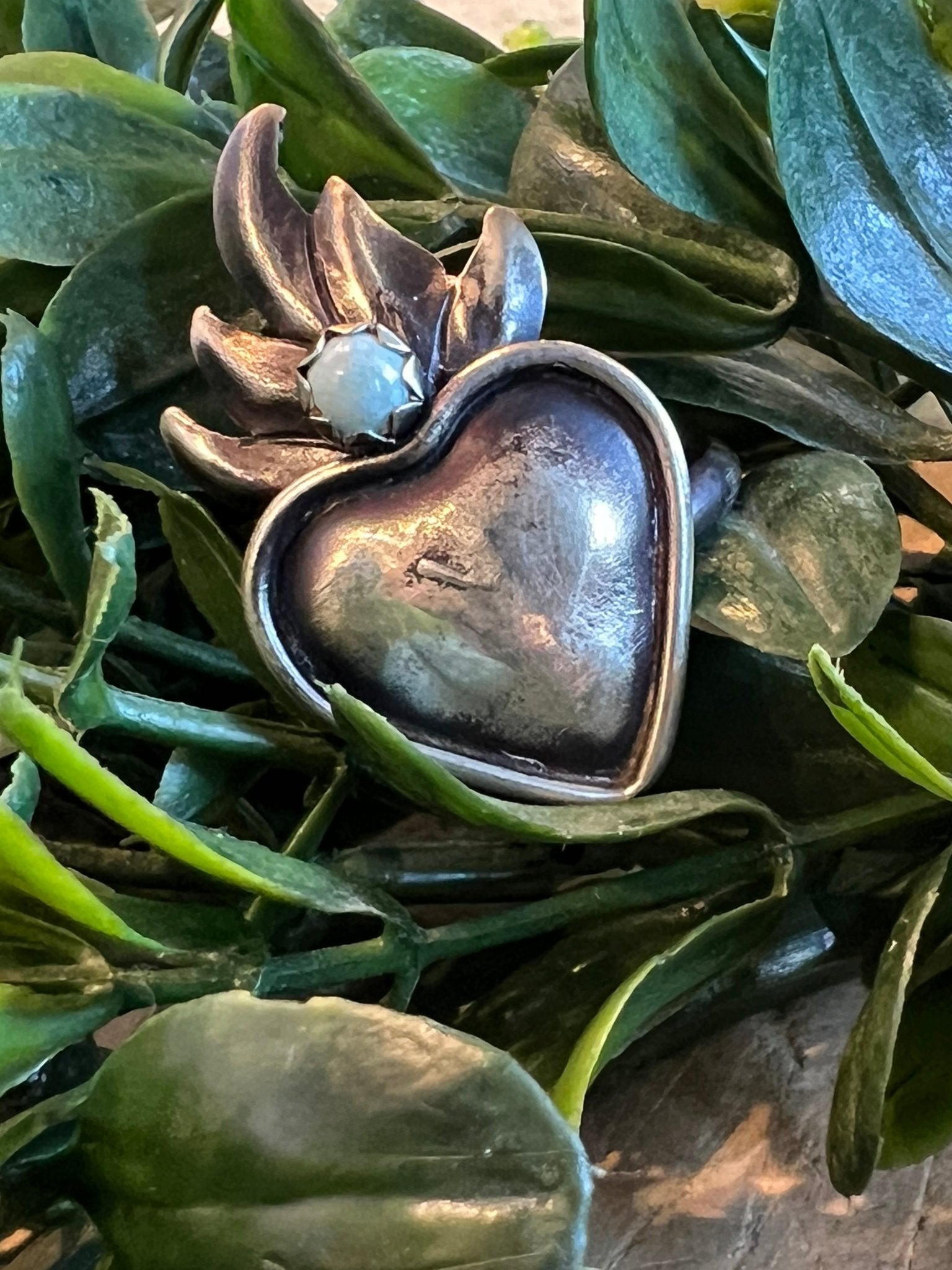 Flame Heart -T Ring - Vintage Vault Boutique