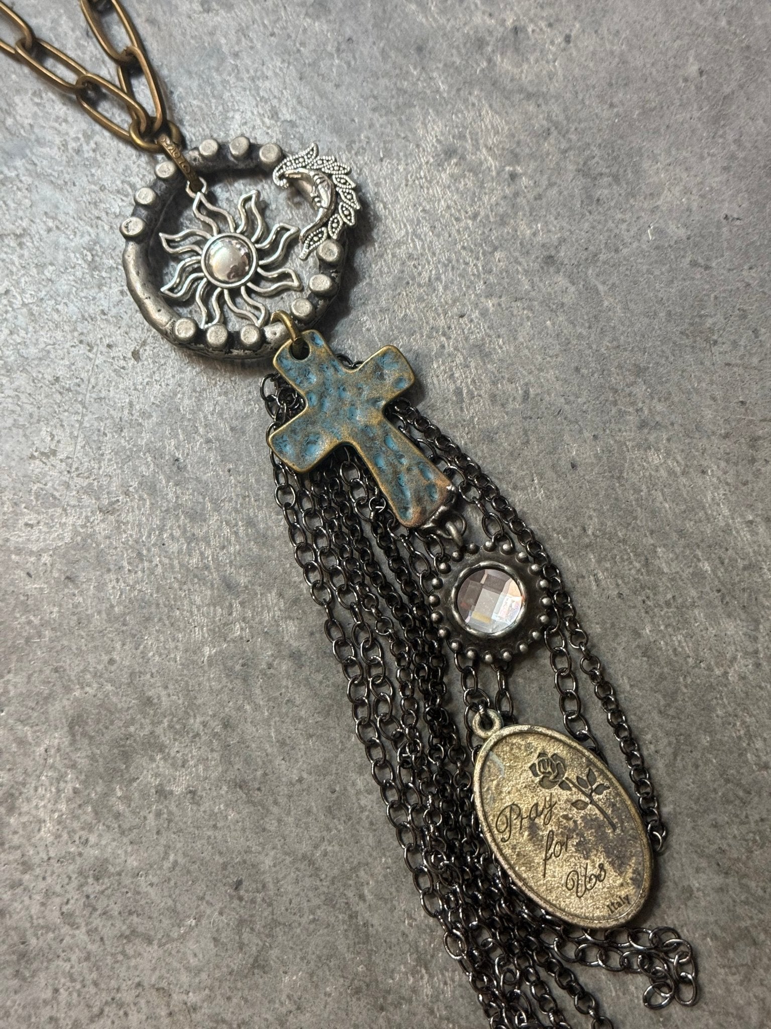 Pray for Us Necklace - Vintage Vault Boutique