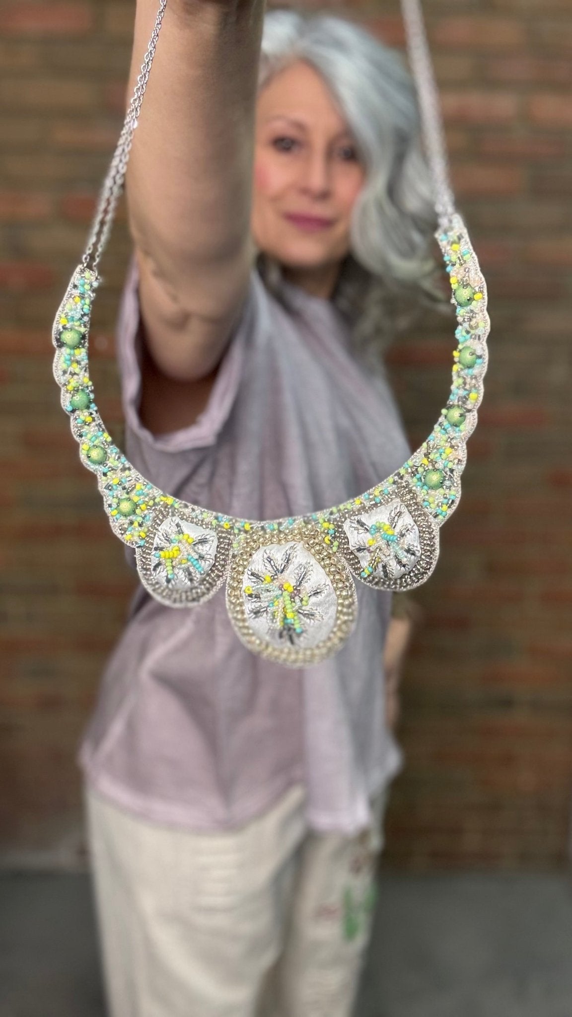 Blossom in White Necklace - Vintage Vault Boutique