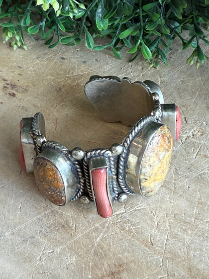 Large Mixed Stone Cuff
