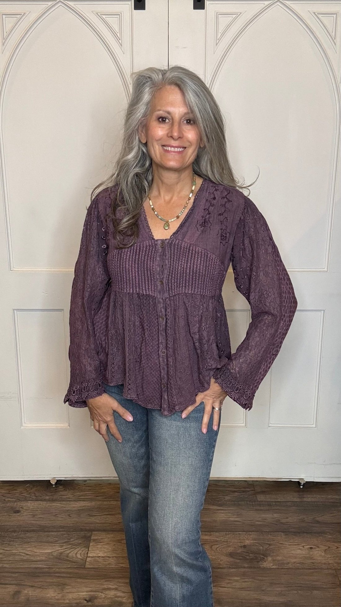 Boho Lace Peplum Top - Vintage Vault Boutique