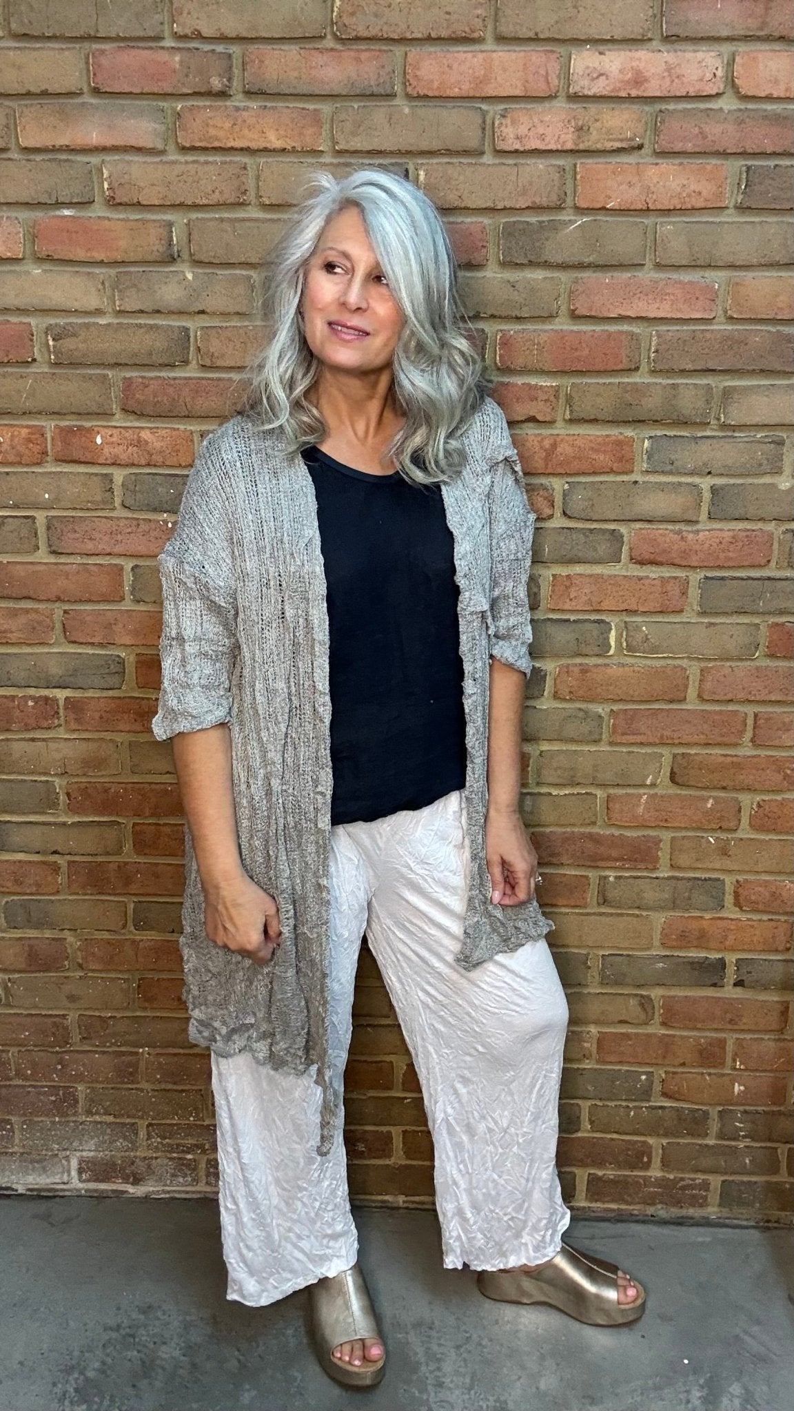 Lucetta Granite Knit Asymmetric Jacket - Vintage Vault Boutique