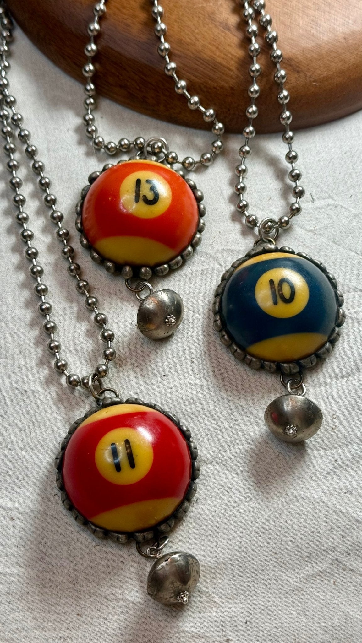 Vintage Pool Ball Necklace - Vintage Vault Boutique