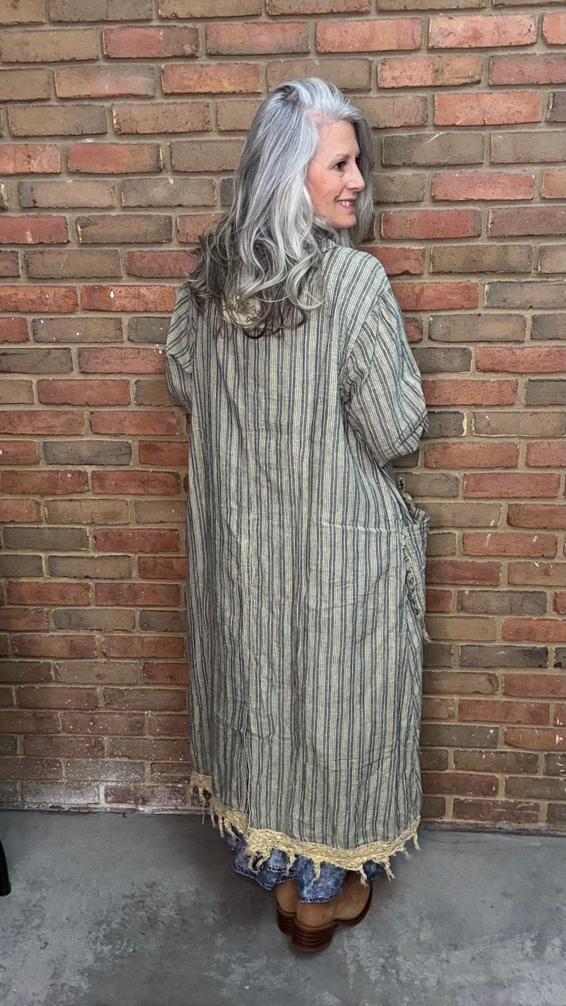 Lined Up Duster - Vintage Vault Boutique