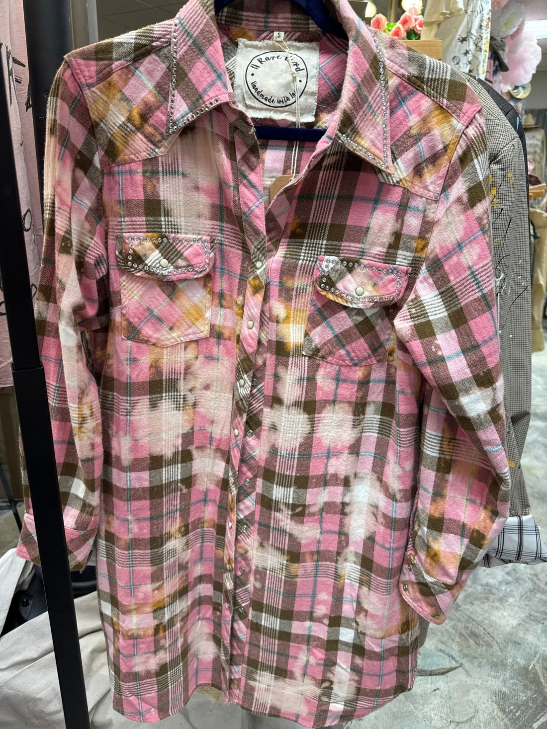 Pink Plaid Snap Front - Vintage Vault Boutique