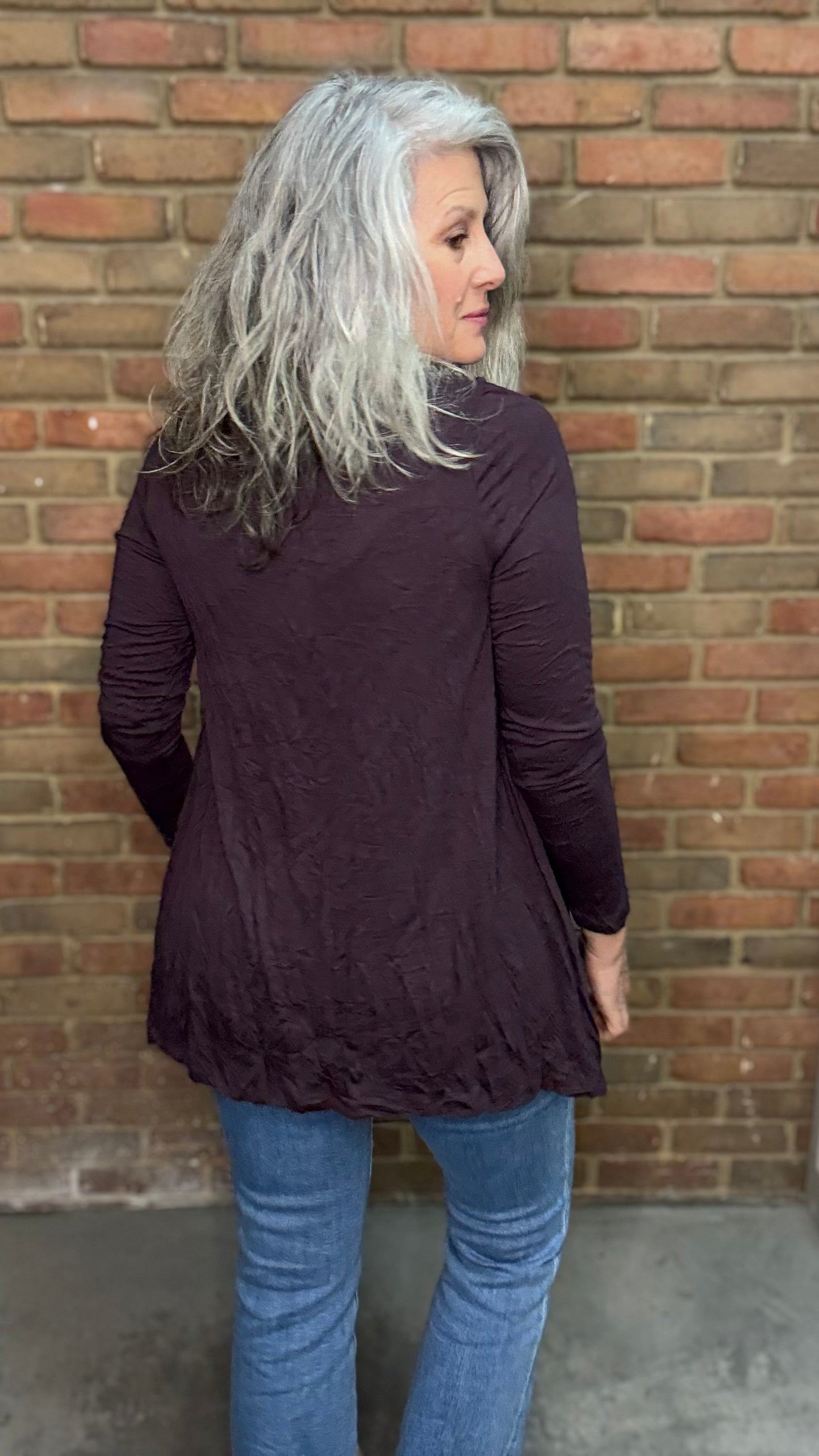 Mackenzie Crinkle Top  Maple